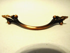 Vintage Nos Antique Copper Curved Leafy Ends Drawer Pull Cabinet Door Handle