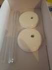 Stands Set Of 2  Curvy Barbie Doll White Base W  Clear Stems Waist Holders