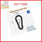 100pcs Black Carabiner Clip  M5 2inch Spring Snap Hook Quick Link Small Carabine