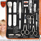 3 Swords Germany - Brand Quality 23 Piece Manicure Pedicure Grooming Kit Set For