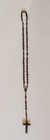 Vintage Brown Wood Rosary Beads Virgin Mary Catholic Religious 20   