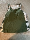 Womens Tankini With Shorts Swimming Suit Green Palm Tree Size 12
