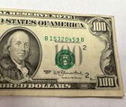 1977  100 Federal Reserve Note Seal serial Number Offset Error Circulated Note