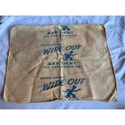 Vintage Santa Fe Railway Axy Dent Safety Cloth Wipe Out Railroadiana Burlap
