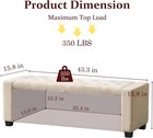 Ottoman With Storage Tufted Storage Bench For Bedroom End Of Bed Storage Bench