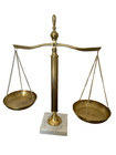Vintage  Antique Brass Justice Scale With Marble Base