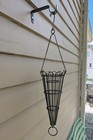 One Black Wire Hanging Basket Planter  Victorian Touch - 2 Available 