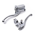 Chrome 1  Motorcycle Master Cylinder Front Brake   Clutch Levers Set For Harley