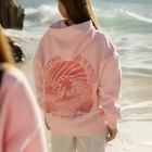 Pink Palm Puff Hoodies For Womens Long Sleeve Letter Print Cute Graphic Hoodie