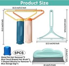 4x Pet Hair Removal Tool For Furniture  Reusable Cat Dog Hair Remover Furniture