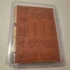 2006 Stampin Up  Love Matters Set Of 12 Rubber Stamp Wood New In Box Valentines 