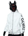 Niepce White Tokyo Lightweight Streetwear Windbreaker Jacket Coat With Hood