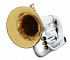 Sai Musical Euphonium 3 Valve White Brass With Free Hard Case Good Quality 