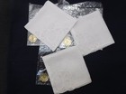 3 Vintage 1950 Brussels Lace Handkerchief Dusaer White Hanky Hankies Pkg Bridal
