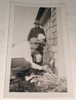 Rare Vintage American Grandfather  Father   Son Painting House Snapshot Photo 