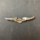 Vintage 1950 s Airline Air Stewardess Silver Tone Metal 2 5  Lapel Pin Badge