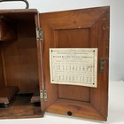 Antique Bausch   Lomb Wood Microscope Case   4 Brass Lens Canisters As-is