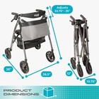 Stander Wonder Plus Rollator Walker Space Saving Lightweight All-terrain 