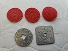 Vintage Colorado Lot Of 5 Retail Sales Tax Tokens coins One Fifth And Two Cent