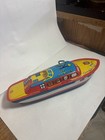 Vintage U s a  J Chein   Company Mark 1 Wind-up Tin Toy Speed Boat I-3
