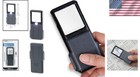 Led Magnifier 5x Lighted Pocket Magnifying Glass With Sleeve Gray