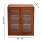 Modern 3-tier Wood Storage Cabinet Kitchen Desktop Double Door Organizer Cabinet