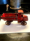 Vintage 1930s Arcade Cast Iron  Mack C Cab Dump Truck Toy With Driver Excellent