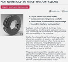 7 8    Hinged Clamp Shaft Collar 2 Piece Clamp-on Blck Oxide 1 875  Od  5  W  d3s4