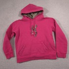 Browning Hoodie Girls Small Pink Camo Lined Hood Pullover Sweatshirt Hunting