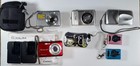 Lot Of 9 Digital Cameras Sony Nikon Olympus Casio Mini Cams Tested