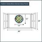 River Of Goods Window Panel Hand Cut Stained Glass Multi-color 12 In  X 12 In 