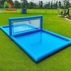 33ft Outdoor Inflatable Volleyball Court For Water beach  Lawn Game W air Pump