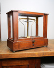 Antique Apothecary Gold Scale Wood Medicine Cabinet Seederer Kohlbusch Vintage