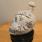 Skull Dia De Muertos Kah Blanco Tequila Bottle Decanter Day Of The Dead Empty