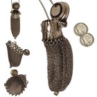Mesh Chain Coin Purse Vintage Style Metal Stainless Steel Pouch
