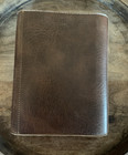Vintage Jesus Revolution One Way Leather Bible Cover Ascending Dove Brown Large