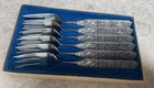 Konge-tinn Norwegian Pewter Set Of 6 Teaspoons  6 Cake Forks  6 Breakfast Knives