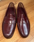 Vintage Bass Weejuns Penny Loafers Men 8 D Burgundy Leather 734 Classic Ivy