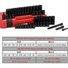 New 49pc 3 8 Drive Impact Socket Set 6-point Sae Metric Sockets Mechanic Tool