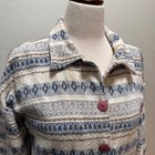 Vintage Streetwear Western Southwest Tribal Print Textured Shirt Jacket Size L