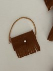Rare Vintage Dawn Doll Clone Fringe Benefits Suede Dress Complete Purse Boots
