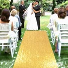 Wedding Aisle Runner Gold 2ftx15ft Sequin Carpet Runner For Wedding Sparkly R   