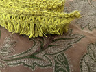 Vintage Vibrant Chartreuse Yellow Wool Fringe Trim     128  X 2 