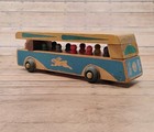 Vintage Holgate Toys Wooden Jack Rabbit Bus With 12 People Wood Pull Toy 1950 s