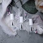 20pcs Empty Nail Polish Bottles With Brush White Cap 10ml Empty Clear Glass Ref
