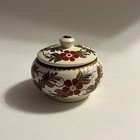 Vintage Pasto Colombia Hand Painted Turned Wood Trinket Box 3  Lacquer Detailing