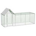 Walk-in Metal Chicken Coop Poultry Cage Pet House W  Chicken Run Cover 10x3 3ft