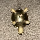 Vintage Brass Turtle Mother Of Pearl Inlay Shell Hinged Trinket Jewelry Box