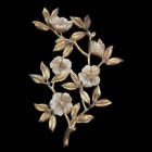 Vintage Syroco Gold Floral Wall Art 20 x14  Hard Plastic Hanging Decor Retro Mcm