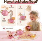 Pretend Play Princess Tea Party Set For 3 4 5 6   Year Old Wooden Kitchen Play F